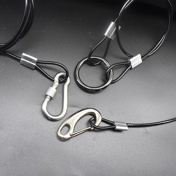 10 pcs 20 inch 3mm Thickness Stainless Steel Wire Cable - Image 6