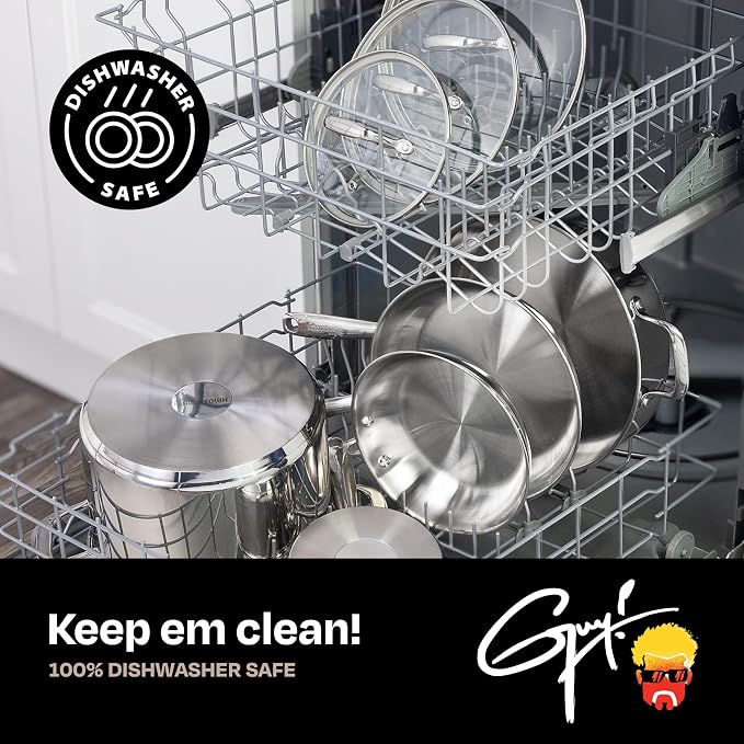 Guy Fieri's Flavortown 8" Stainless Steel Fry Pan - Image 7