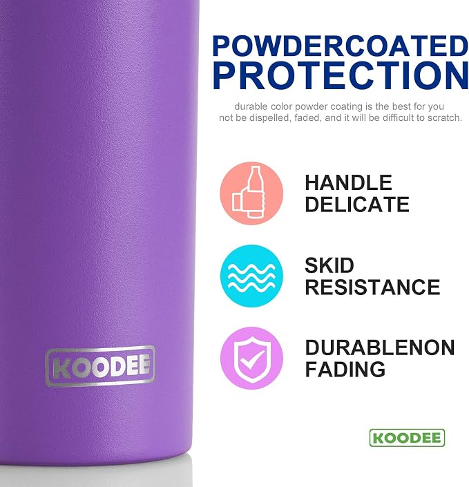 koodee 20 oz Skinny Tumbler Stainless Steel Double Wall Insulated Water Tumbler - Image 3