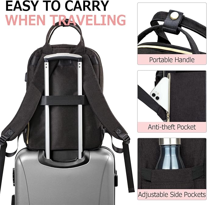 Laptop Backpack for Women Men, School Backpacks for Teens Girls Boys, 17.3 Inch - Image 4