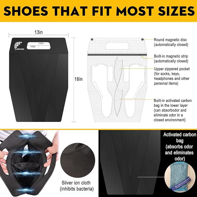 Shoe Bag，Shoe Bags for Travel，Golf Shoe Bag，Cleat Bags for Sports Smell - Image 2