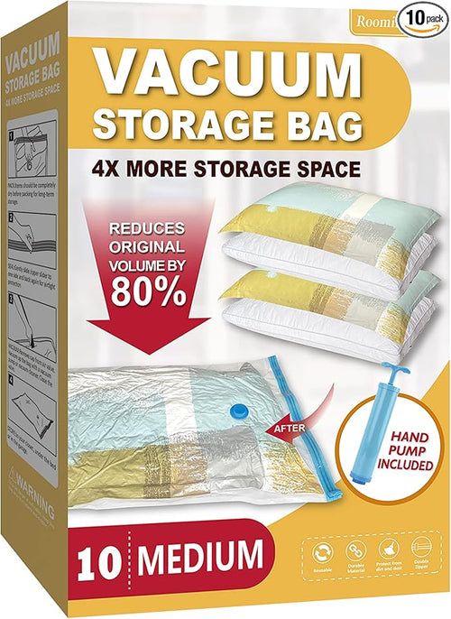 10 Medium Vaccum Storage Bags, Space Saver Vacuum Storage Bags Medium, Space by Roomimaster
