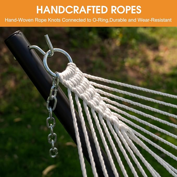 Lazy Daze Hammocks 11 FT Double Outside Hammock Quick Dry Olefin Fabric Hammock - Image 7