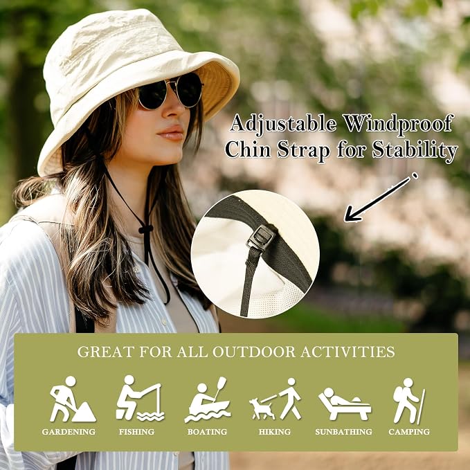 TOP-EX XL/XXL Women’s Wide Brim Bucket Sun Hat - Image 4