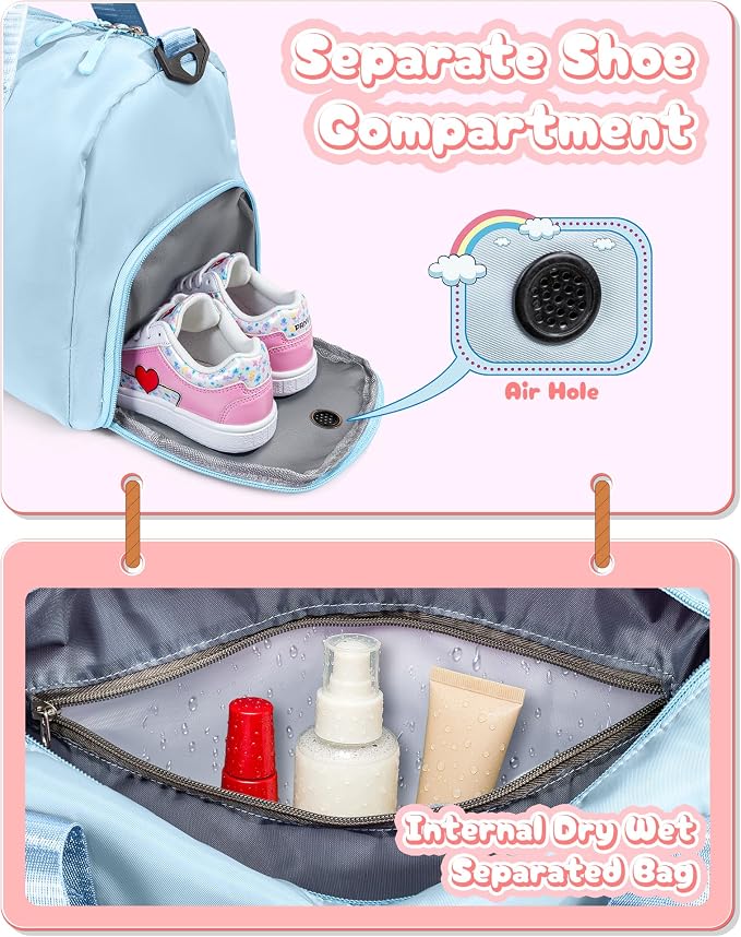 Gifts for 3 4 5 6 7 8 9 10 Year Old Girls-Girl Gym Bag - Image 7