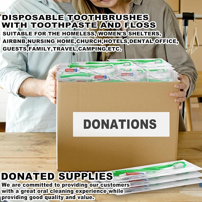 Disposable Toothbrushes with Toothpaste and Floss - Image 5