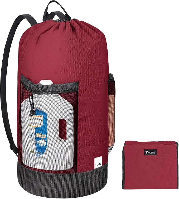 BALEINE 120L Laundry Bag Backpack, 900D Oxford Fabric Large Travel Laundry Bags by BALEINE
