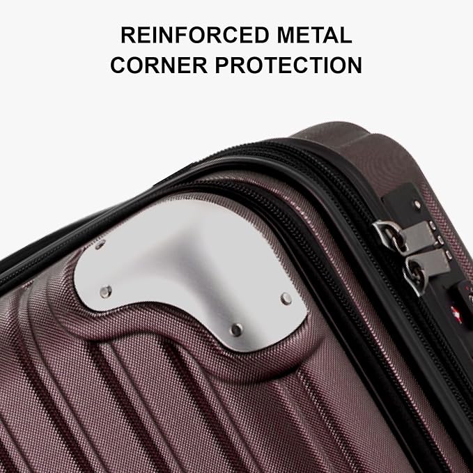 LEVEL8 Grace Carry on Luggage Airline Approved, 20 Inch Expandable Hardside - Image 4