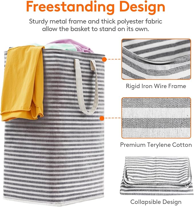 Lifewit 4 Pack Laundry Hamper Large Collapsible Laundry Baskets, Freestanding - Image 2