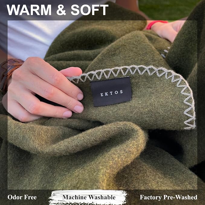 EKTOS 100% Virgin Wool Blanket, Outdoor Essentials - Image 2