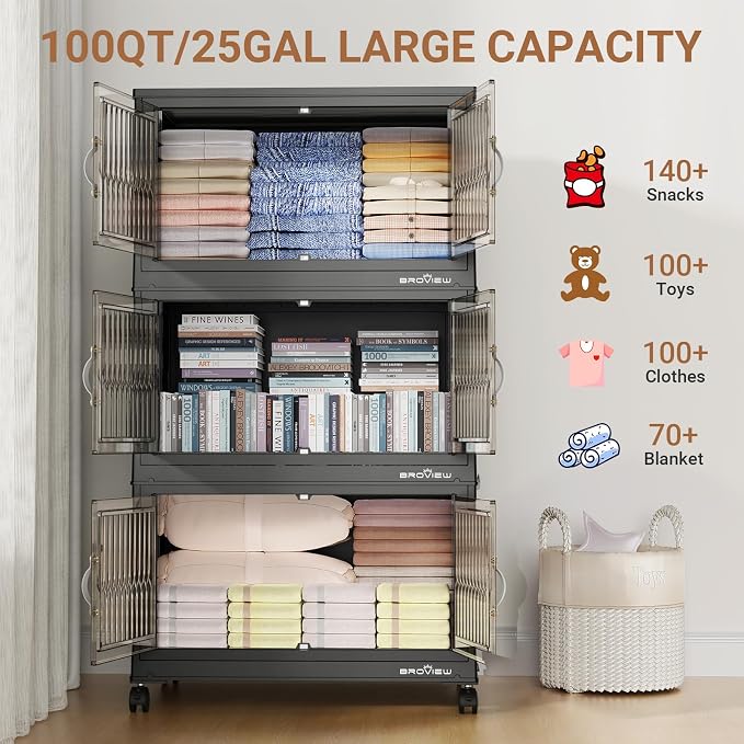 BROVIEW 300Qt Stackable Storage Bins - Image 4
