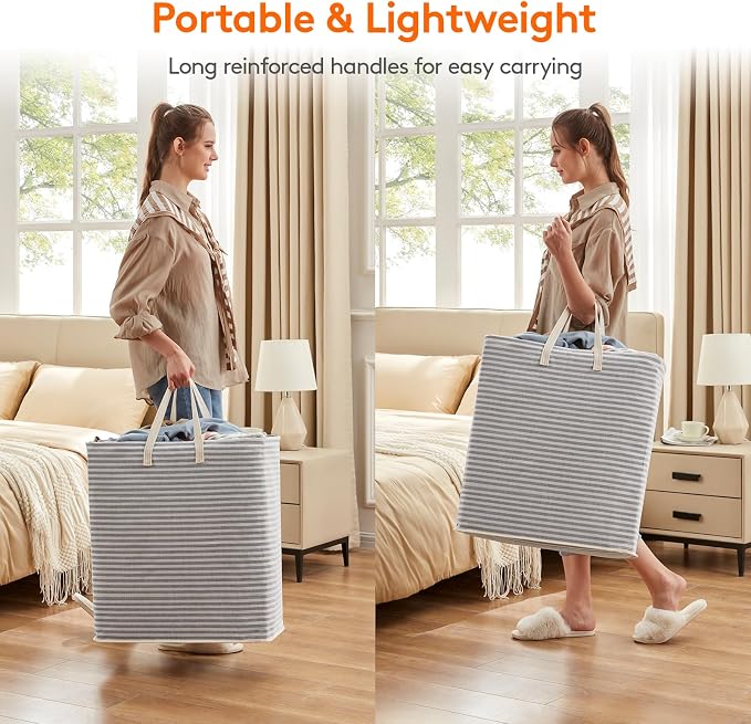 Lifewit 3 Pack Laundry Hamper Large Collapsible Laundry Baskets, Freestanding - Image 4