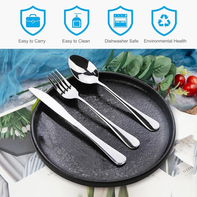 Travel Utensils With Case, Stainless Steel Reusable Portable Utensils Set With - Image 2