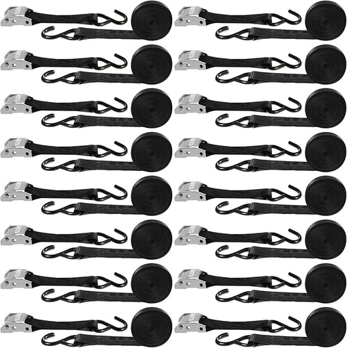 16 Pcs Cambuckle Tie Down Straps 1763lbs Break Strength Securing Straps 1'' x by Riakrum