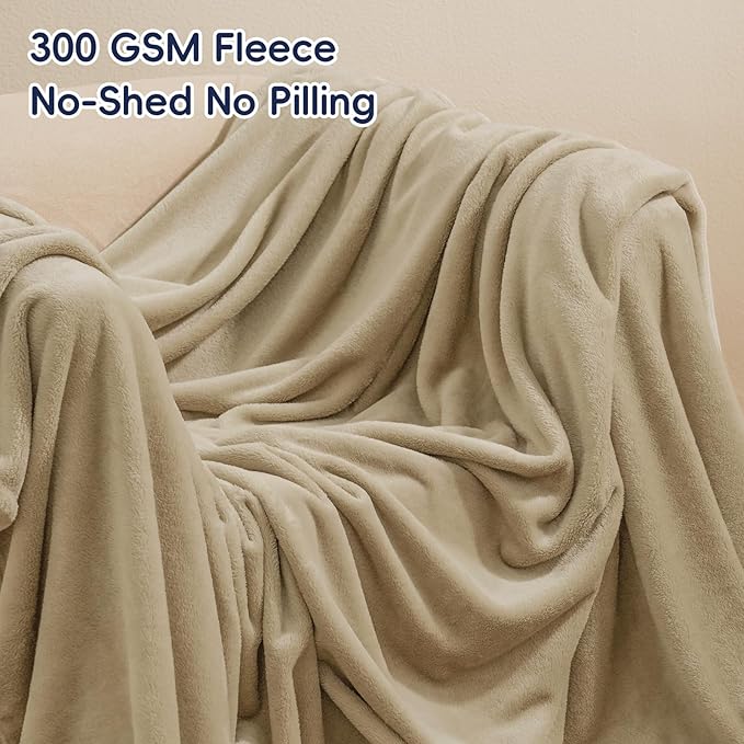 PHF Ultra Soft Fleece Blanket King Size, No Shed No Pilling Luxury Plush Cozy - Image 3
