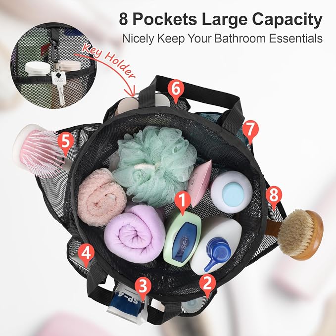 F-color Mesh Shower Caddy Portable - Image 5