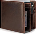 Mens Wallet Genuine Leather Bifold RFID Blocking Wallet by Artpaxy