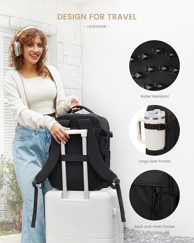 LOVEVOOK Travel Backpack for Women & Men, 50L Large Carry On Backpack Airline - Image 7
