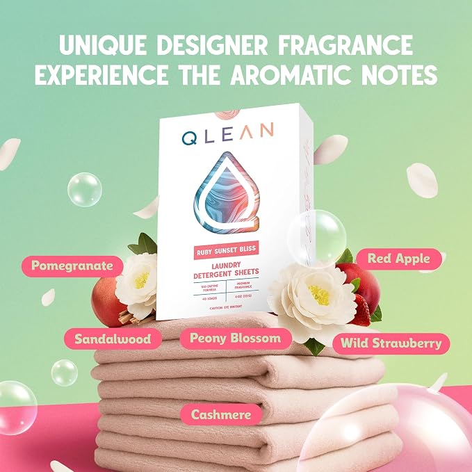 QLEAN Laundry Detergent Sheets – Travel-Friendly, HE & Standard Washer Safe - Image 6