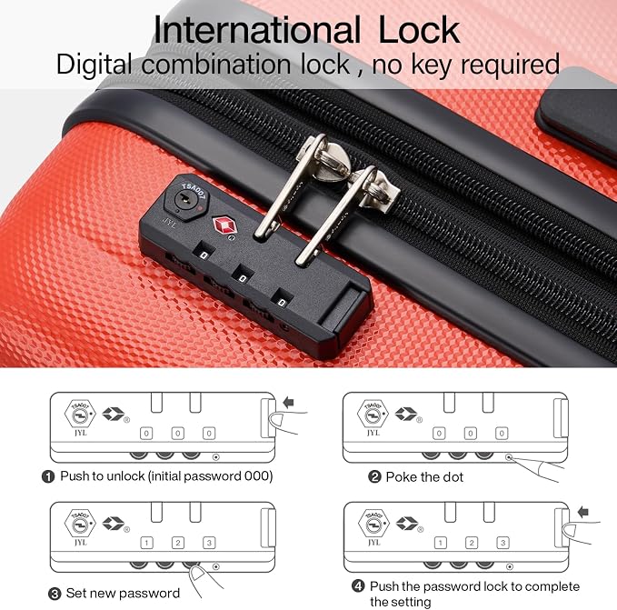 Hanke 29 Inch Expandable Checked Luggage Lightweight PC Hard Shell Luggage - Image 8