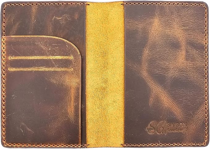 Leather Passport Holder for Men and Women by SAIGONHandicraft