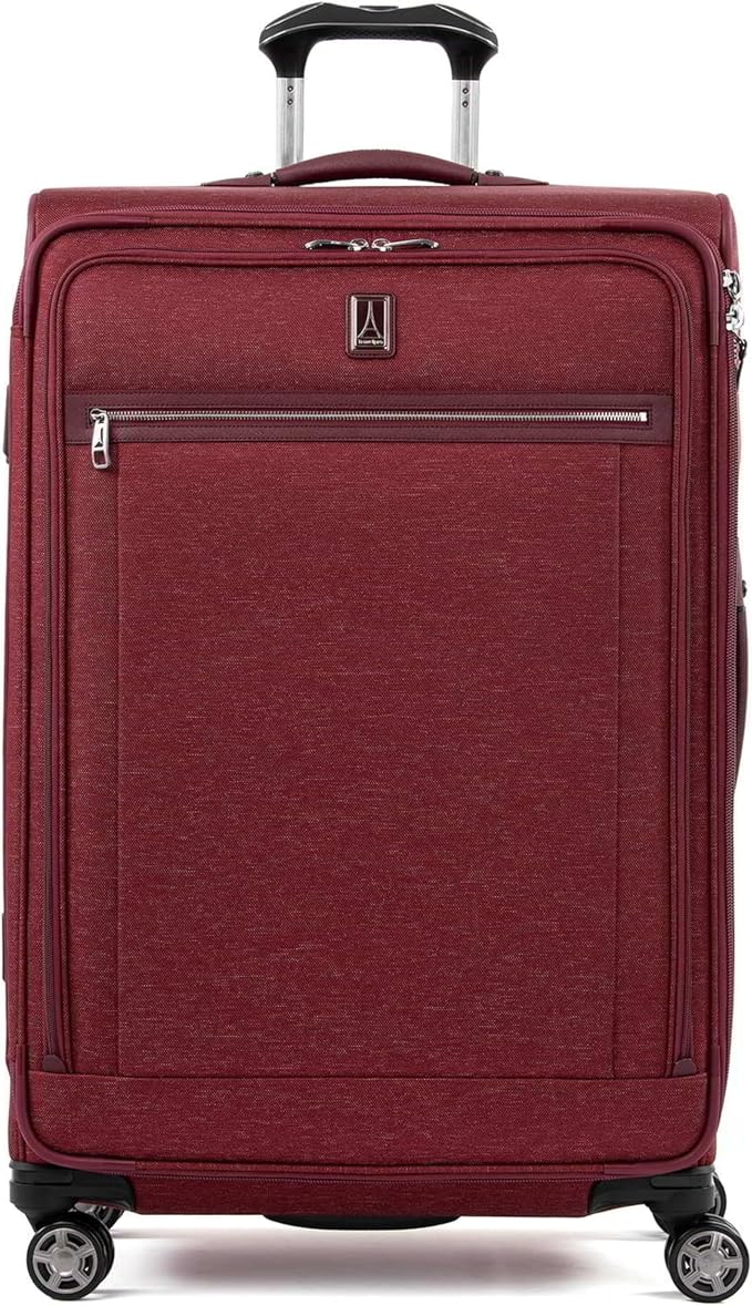Travelpro Platinum Elite Softside Expandable Checked Luggage, 8 Wheel Spinner by Travelpro