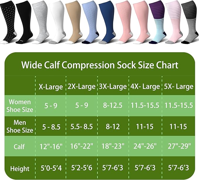 LEVSOX Wide Calf Compression Socks - Image 3