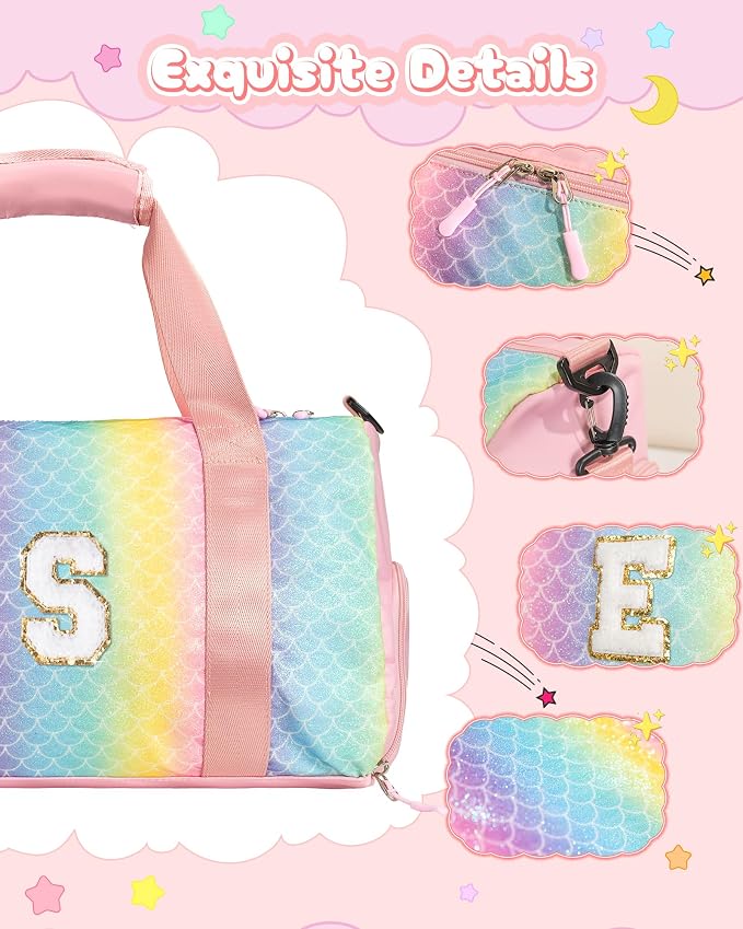 6 7 8 9 10 Year Old Girls Birthday Gift-Girl Gym Bag - Image 4