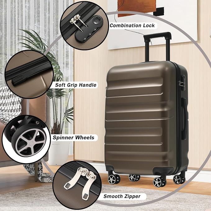Merax 28 Inch Luggage Hardshell ABS Suitcase - Image 4