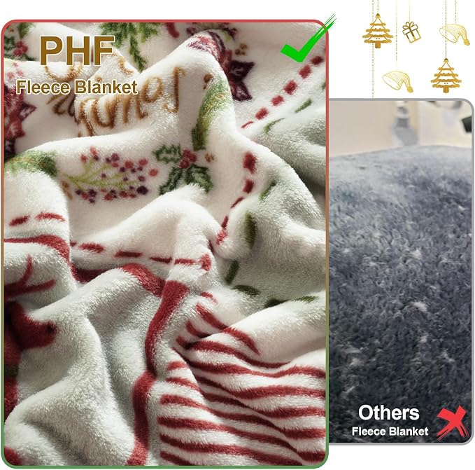 PHF Printed Fleece Blanket Twin Size, No Shed No Pilling Ultra Soft Plush Cozy - Image 4
