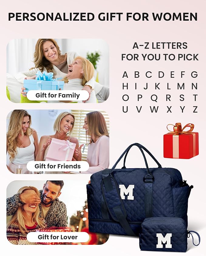 Gifts for Granddaughter-Initial Duffle Bag - Image 7