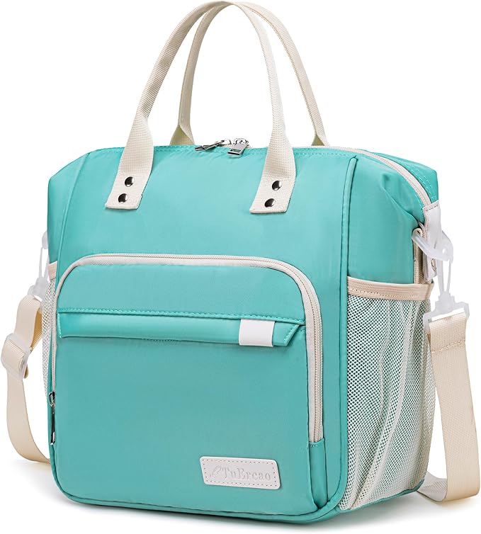 Preppy Lunch Box for Women Aesthetic Insulated Lunch Bag for Young Ladies Female by TuErcao