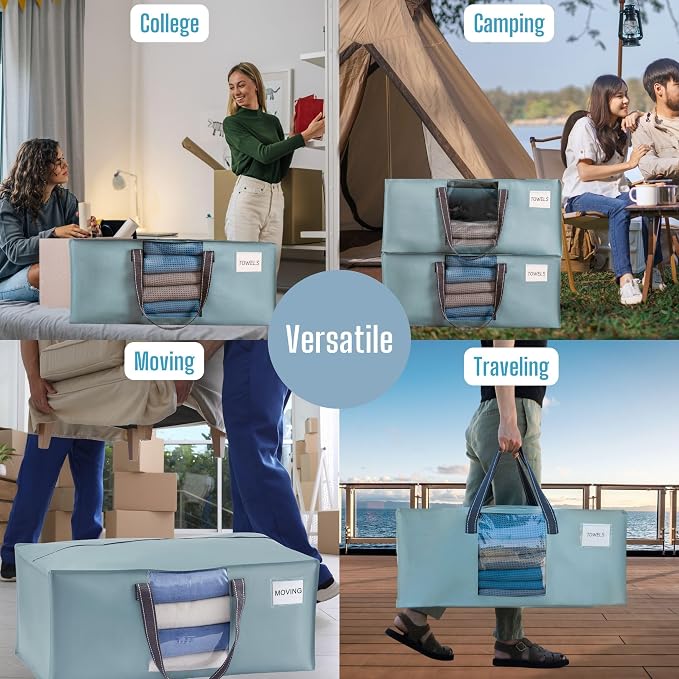 VENO 2 Pack Moving Bags for College, Heavy-Duty Storage Totes, Moving Boxes and - Image 6