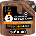Multipurpose Protective Cover Brown Poly Tarp 30' x 40' by XposeSafety