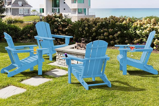 SERWALL Adirondack Chair with Cup Holders - Image 7