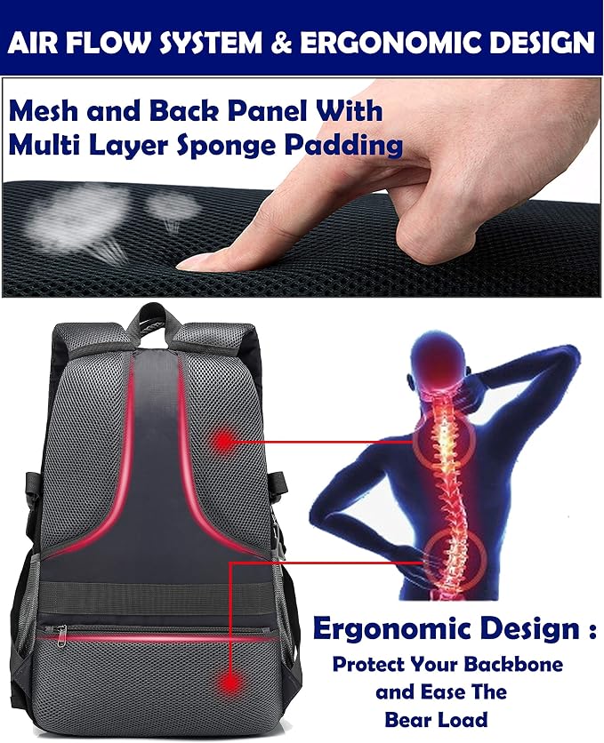 ProEtrade Backpack Bookbag for College Laptop Travel, Fit Laptop Up to 15.6 inch - Image 5