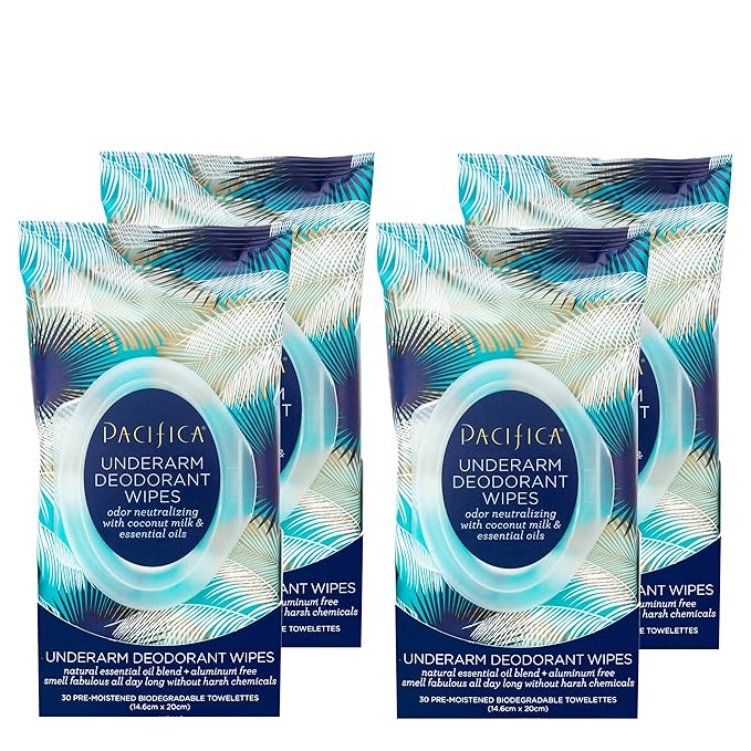 Pacifica Beauty Coconut Milk & Essential Oils Underarm Deodorant Wipes by PacificaBeauty