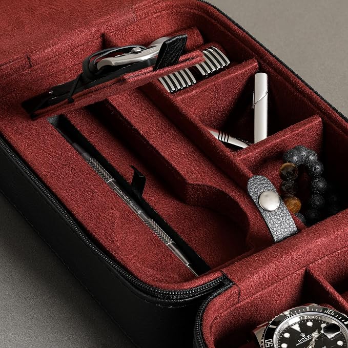 ROTHWELL 5 Watch Travel Case Storage Organizer - Image 7