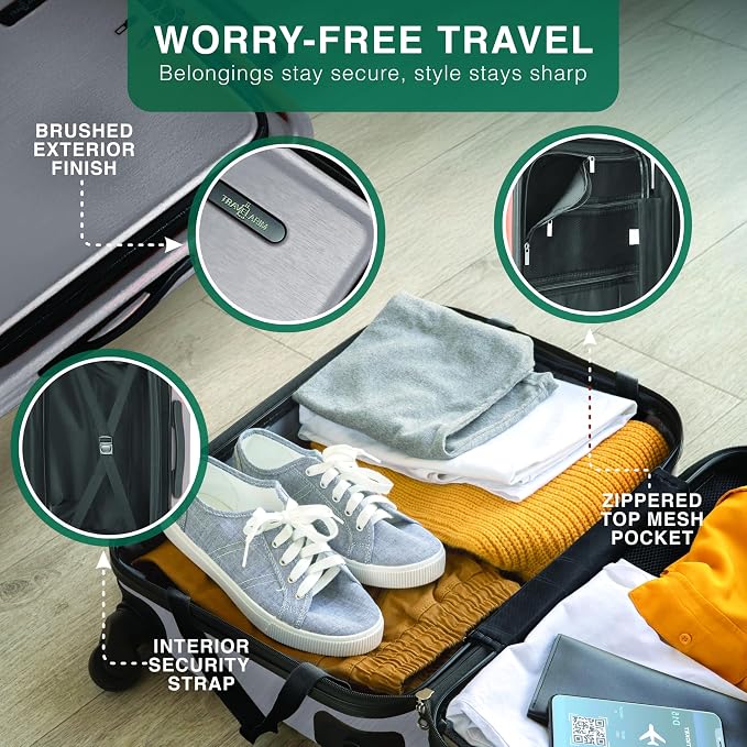 24 Inch Luggage with Spinner Wheels, Hard Shell Suitcase with TSA Locks - Image 3