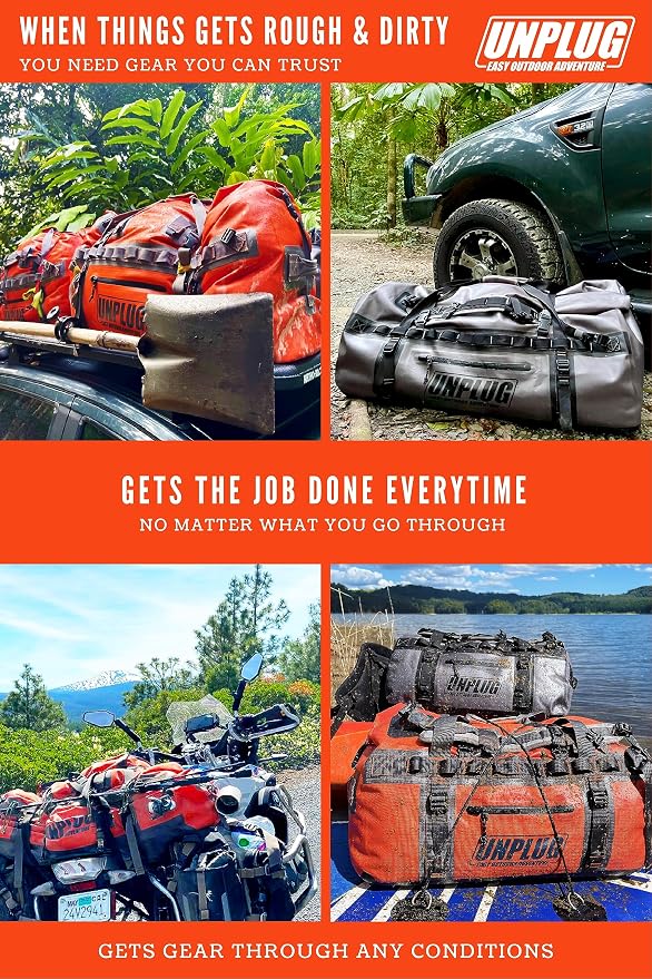 UNPLUG Ultimate Adventure Bag | 1680D Heavy Duty Waterproof Bag | Large Travel - Image 7