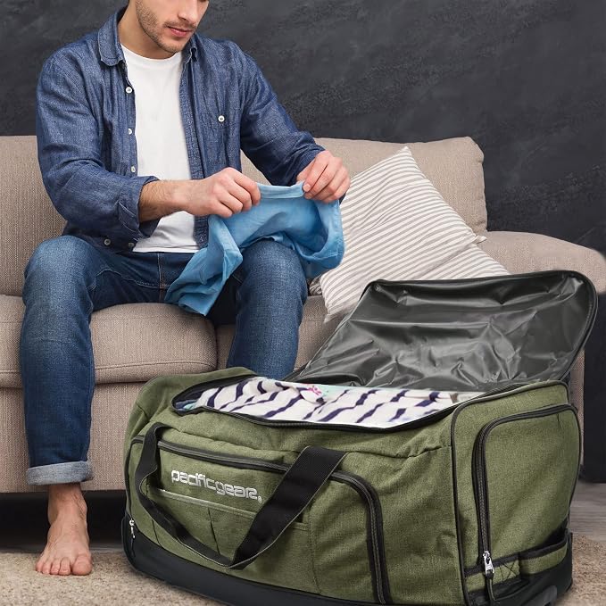 Pacific Gear Rolling Duffel Wheels, 30-inch Luggage, Hockey Bag, Heavy Duty - Image 3