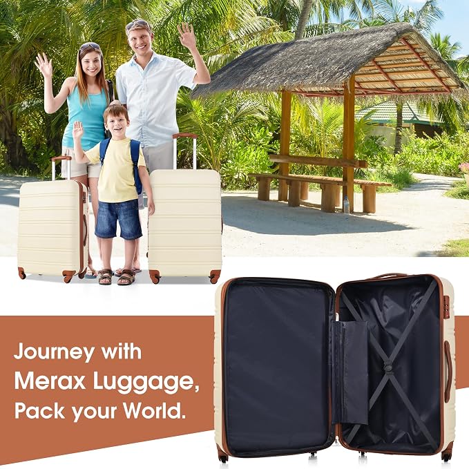 Merax Luggage sets of 3 Piece Carry on Luggage Airline Approved, Hard Case - Image 5