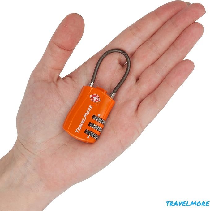 4 Pack TSA Approved Travel Combination Cable Luggage Locks - Image 5