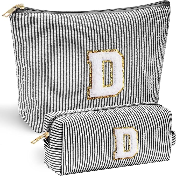 YOOLIFE Initial Cute Monogrammed Makeup Bag by YOOLIFE