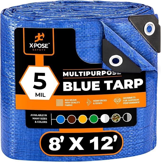 Better Blue Poly Tarp 8' x 12' by XposeSafety