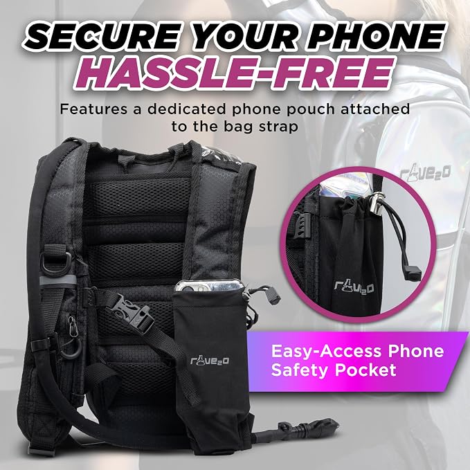 Rave Hydration Backpack – Anti-Theft Festival Hydration Pack - Image 6