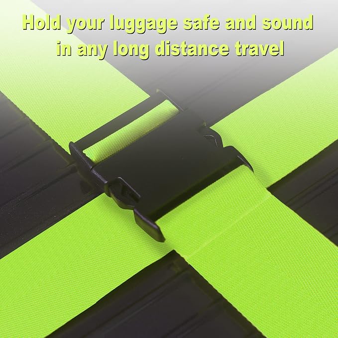 Luggage Straps for Suitcases TSA Approved Travel Belt 8 Pack by Chelmon - Image 4