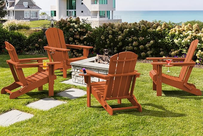 SERWALL Adirondack Chair with Cup Holders - Image 11