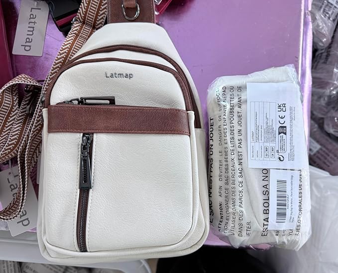 7L Sling Bag for Women Men Leather Small Sling Backpack Daypack Anti Theft - Image 10