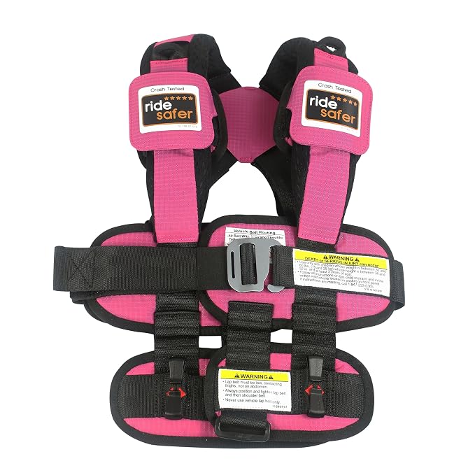 Small Pink, Lightweight, Portable Car Seat by RideSafer